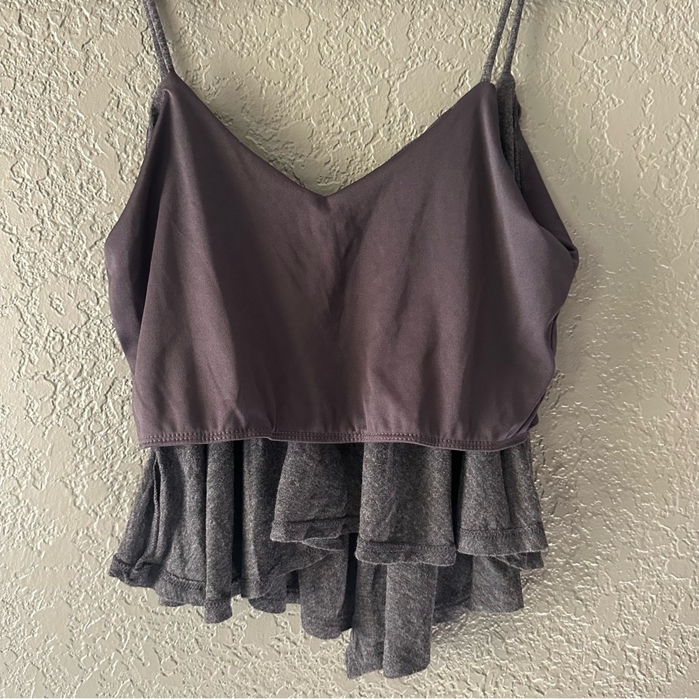 Flowy grey crop top - Picture 4 of 4